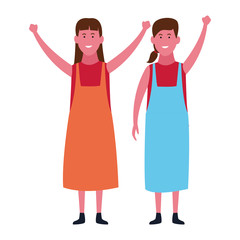 Cute kids smiling cartoon isolated