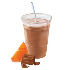 Orange & chocolate milkshake,vector