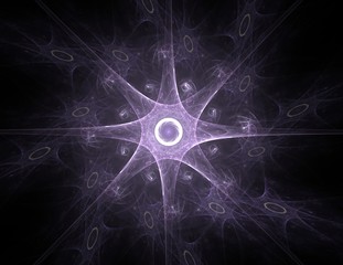 Abstract fractal background - computer-generated image. Digital art. Converging toward the center of the circles.