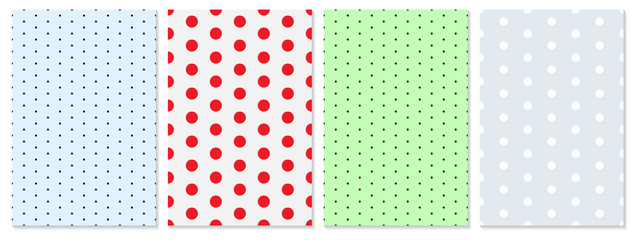 Polka dot pattern vector. Baby background.