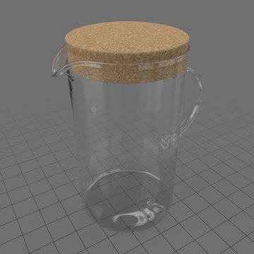 Glass jug with cork
