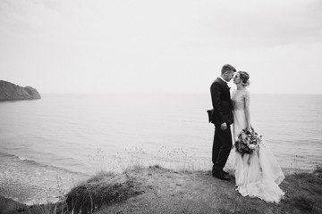 Beautiful and happy wedding couple