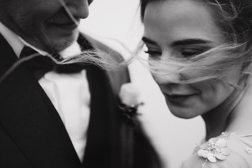 Beautiful and happy wedding couple