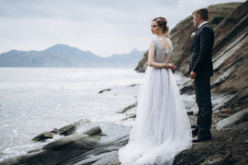 Beautiful and happy wedding couple