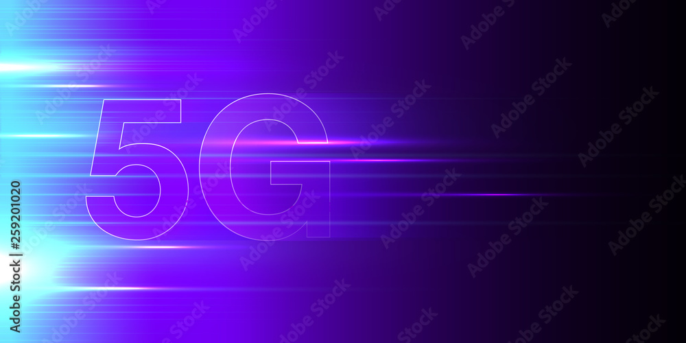 Wall mural 5g 테크놀로지 ,미래기술 백그라운드,빅 데이터 백그라운드