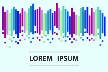 Colorful background with lines and circles. Pattern design for banner, poster, flyer, card