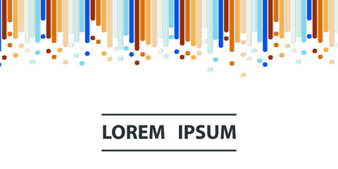 Colorful background with lines and circles. Pattern design for banner, poster, flyer, card