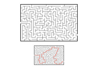 Abstact labyrinth. Game for kids. Puzzle for children. Maze conundrum. Vector illustration.