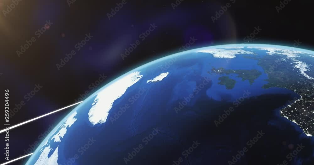 Poster global network technology. data exchange and global network over the world 3d rendering. global netw