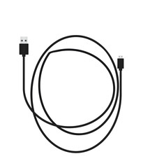 Cable USB connection. vector illustration