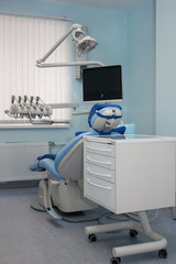 Dental treatment unit and other service equipment. Dentist office.