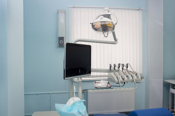 Dental treatment unit and other service equipment. Dentist clinic.