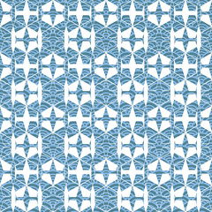 Geometric illustration in white and shades of blue. Vector illustration with polygons and waves.