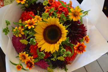 bouquet of sunflowers