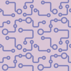 Pale purple abstract hand-drawn sketch. Vector circuit pattern for textile, prints, wallpaper, wrapping paper, web decor etc.