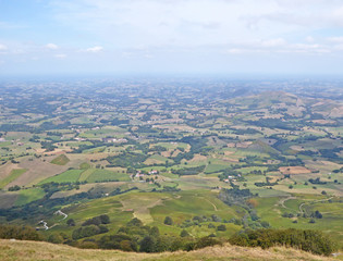 Fototapeta premium Rural France from Mount Baigura