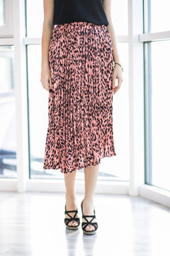  Leopard print skirt