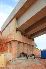 Road bridge under construction