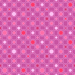 Simple classic geometric ornament with dark lines and circles. Vector seamless pattern for textile, prints, wallpaper, wrapping paper, web decor etc.