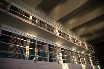 Cells in Alcatraz Island prison