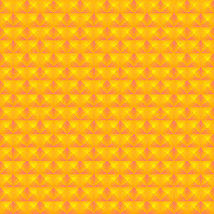 Chaotic pattern of yellow rhombuses and orange pyramids.