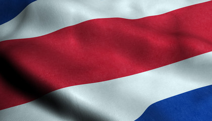 Costa Rica Waving Flag in 3D