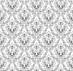Damask Seamless Outline Pattern