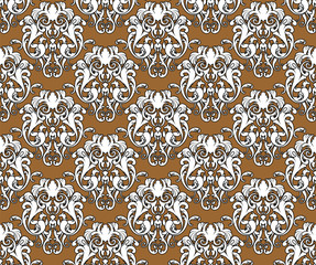 Damask Seamless Outline Pattern