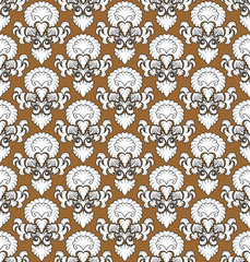 Damask Seamless Outline Pattern