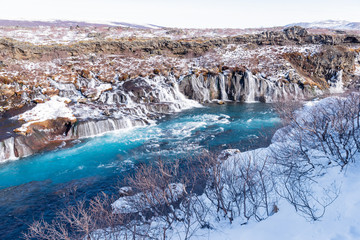 Hraunfossar waterfall