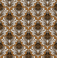 Damask Seamless Outline Pattern