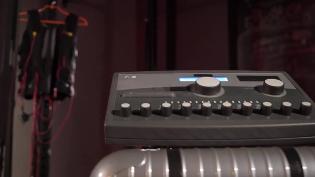EMS electro stimulation sports equipment in gym