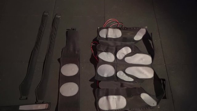 EMS electro stimulation sports equipment in gym