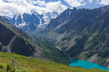 Fototapeta na wymiar Shavlo Lake. Altai Mountains, Russia.
