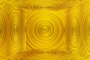 Abstract golden background. Yellow mosaic. . Shiny yellow leaf gold foil texture background. 3d