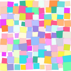 Fototapeta na wymiar Bright colorful squares on a white background. 