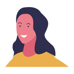 Young woman smiling profile