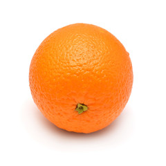 Whole orange fruit isolated on white background. Flat lay, top view