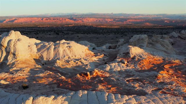 Aerial view of White Pocket, Vermilion Cliffs National Monument, Utah, Arizona, United States