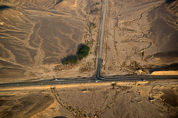 T-shaped intersection in the desert
