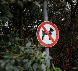 Hunde verboten auf dem Grabstein