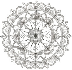 Flower Mandala. Vintage decorative elements, oriental pattern. Islam, Arabic, Indian, moroccan,spain, turkish pakistan chinese mystic ottoman motifs Coloring book page