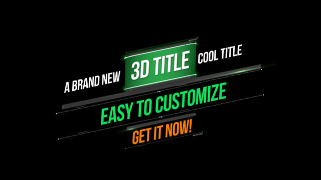 Multi Line 3D Title