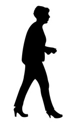 woman walking body silhouette vector