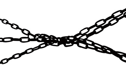 a chain silhouette vector