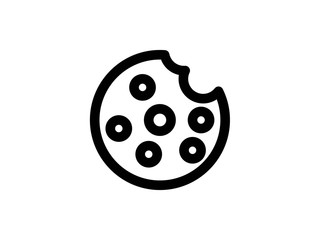 cookie outline vector icon