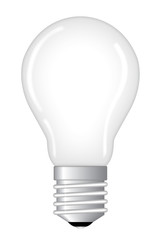 Illustrazione di una lampadina con bulbo di vetro
