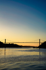 Norway bridge sunset