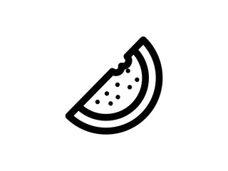 watermelon outline vector icon