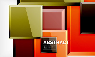 Square abstract background, glossy geometric design